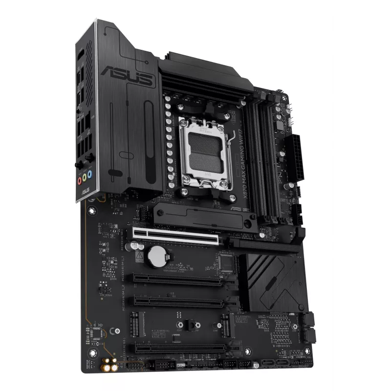 Płyta główna ASUS X870 MAX GAMING WIFI7 ATX — AMD X870, Socket AM5, DDR5, 4 DIMM, 256 GB, Wi‑Fi 7, Bluetooth 5.4, 3 M.2, 2x USB4 Gen3x2