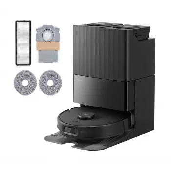 Robot odkurzający Roborock Qrevo Edge 5V1 — bezworkowy, pojemnik na kurz 0,325 l, stacja dokująca 2,7 l, Li‑Ion 5200 mAh, czas pracy 190 min, 60,4 dB, czarny