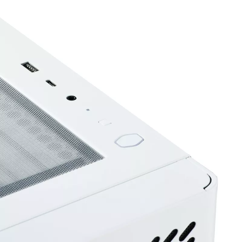 Obudowa PC Cooler Master Elite 502 Midi Tower biała — ATX, 3x 120 mm z przodu, 120 mm z tyłu, zasilacz na dole, obsługuje dyski 2.5 cala/3.5 cala
