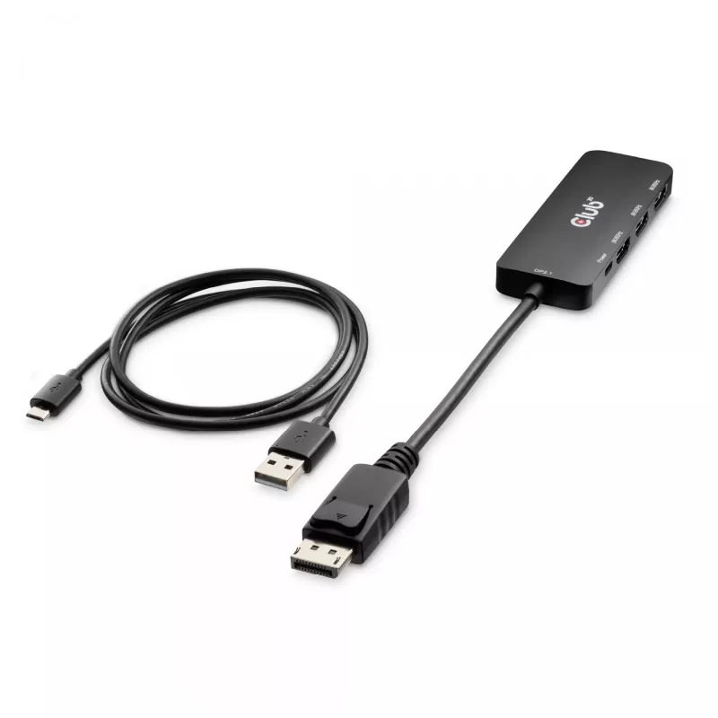 CLUB3D DisplayPort™ na Triple HDMI™ 8K60Hz Hub, DisplayPort, HDMI, 2.1b/1.4a, 13,5 Mbit/s, 120 Hz, 3840 x 2160, 7680 x 4320