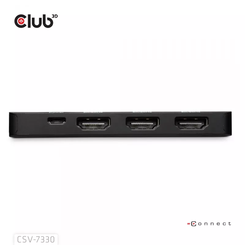 CLUB3D DisplayPort™ na Triple HDMI™ 8K60Hz Hub, DisplayPort, HDMI, 2.1b/1.4a, 13,5 Mbit/s, 120 Hz, 3840 x 2160, 7680 x 4320
