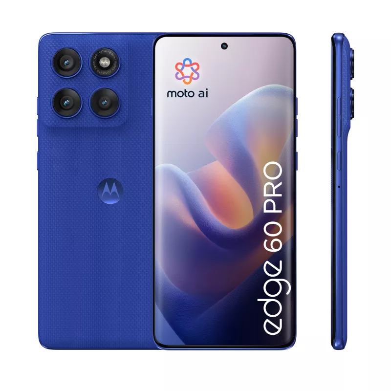 Motorola edge 60 pro 16.9 cm (6.67 cala) Dual SIM Android 15 5G USB Type-C 12 GB 512 GB 6000 mAh Niebieski