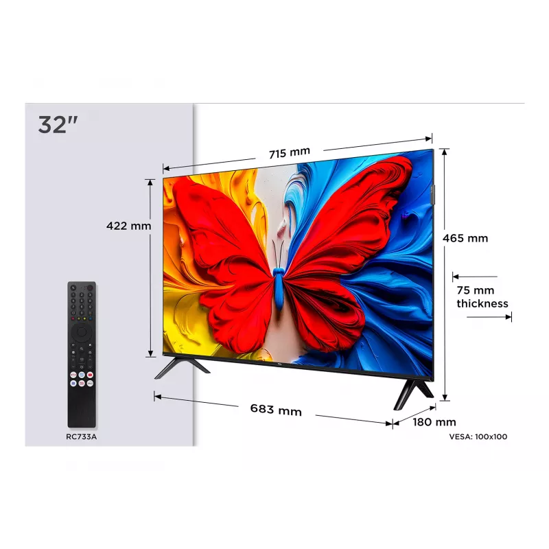 Telewizor TCL 32S5K 81,3 cm (32 cale) Full HD Smart TV Wi-Fi Czarny
