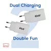 Ładowarka USB‑C 2 szt. CLUB3D CAC-3020, łączna moc 30 W, biała