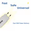 Ładowarka USB‑C 2 szt. CLUB3D CAC-3020, łączna moc 30 W, biała