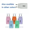 Ładowarka USB‑C 2 szt. CLUB3D CAC-3020, łączna moc 30 W, biała