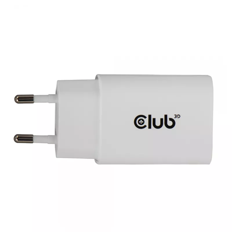 Ładowarka USB‑C 2 szt. CLUB3D CAC-3020, łączna moc 30 W, biała