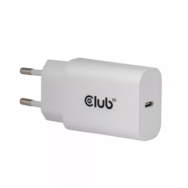Ładowarka USB‑C 2 szt. CLUB3D CAC-3020, łączna moc 30 W, biała