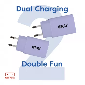 Zasilacz club 3d ładowarka USB-C 30 W 2-pak kompaktowa do telefonów i tabletów