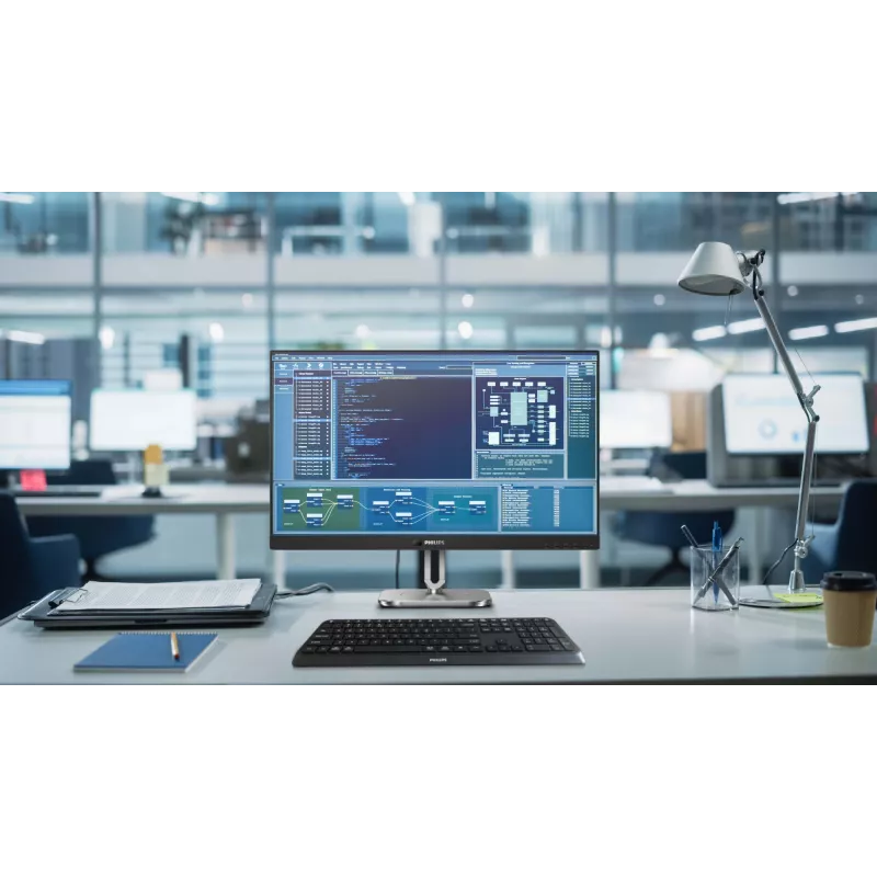 Philips 4000 series 27B2N4500/00 monitor komputerowy 68.6 cm (27 cali) 2560 x 1440 pikseli Quad HD LCD Szary