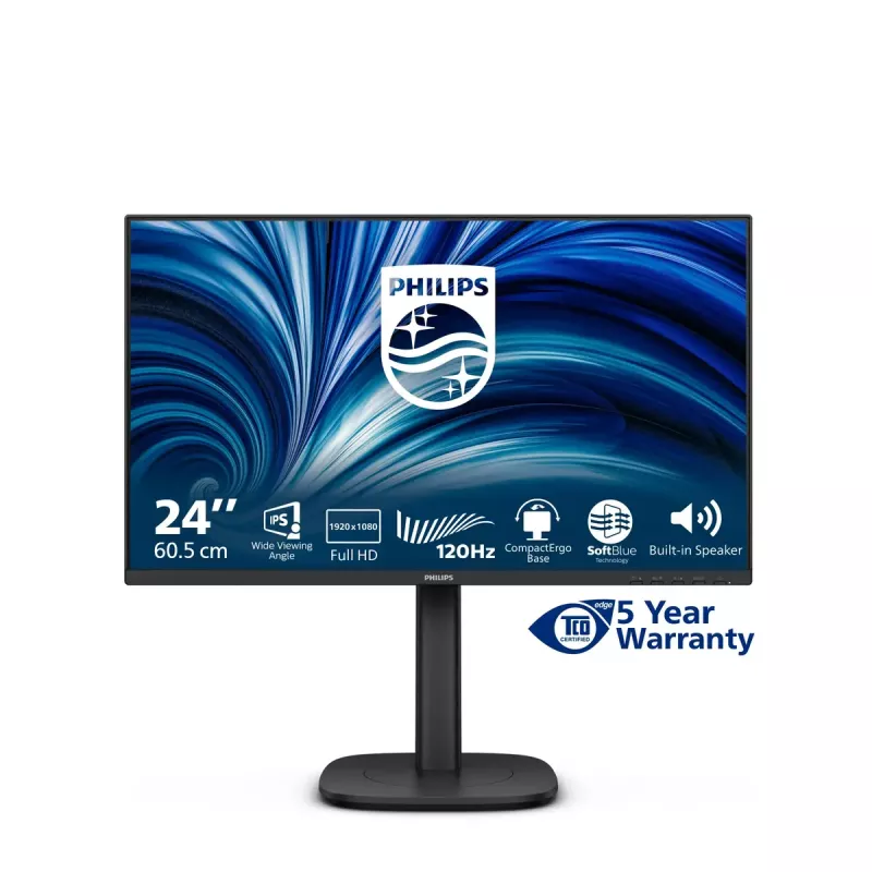 Monitor komputerowy Philips 3000 series 24B2N3200J/00 60,5 cm (23,8 cala) 1920 x 1080 pikseli Full HD LCD Czarny