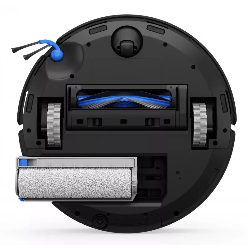 Robot odkurzający Ecovacs Deebot T80 Omni — bezworkowy, pojemnik na kurz 3 l, zbiornik na wodę 0,11 l, bateria 6400 mAh, czas pracy 297 min, czarny
