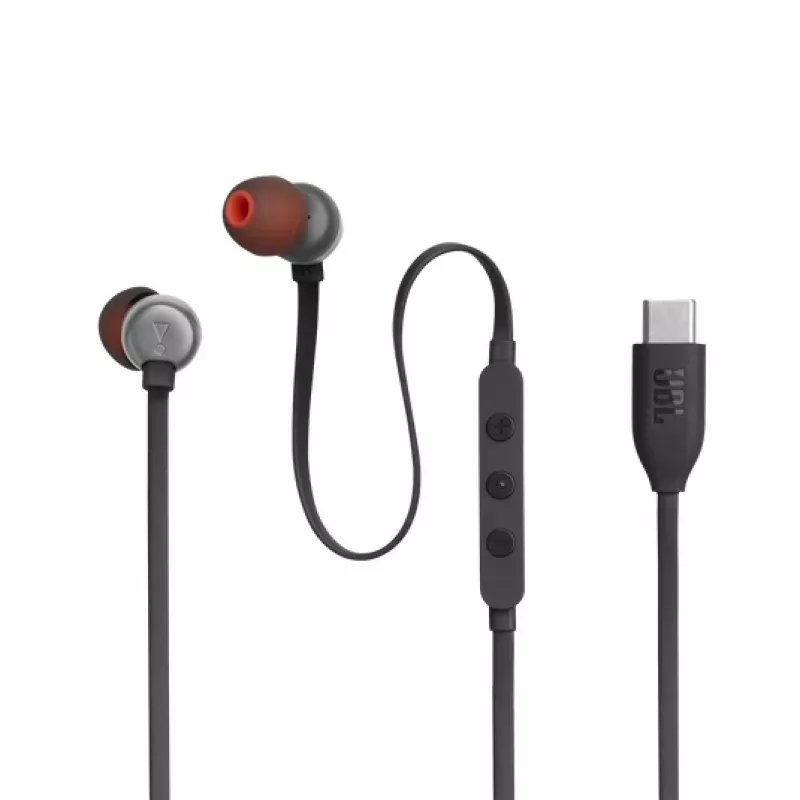 Słuchawki JBL Tune 310C Przewodowe Douszne Rozmowy/Muzyka USB Type-C Czarny