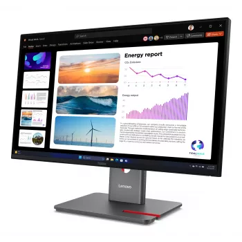 Monitor Lenovo ThinkVision P24Q-40, 60,5 cm (23,8 cala), 2560 x 1440 pikseli, Quad HD, LCD, 6 ms, czarny