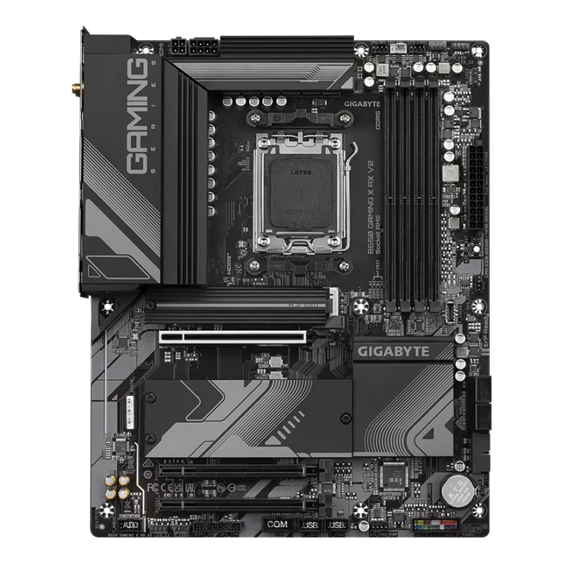 Płyta główna GIGABYTE B650 GAMING X AX V2 - procesory AMD Ryzen 9000 Series, 8+2+2 fazy VRM, do 8000MHz DDR5 (OC), 1xPCIe 5.0 + 2xPCIe 4.0 M.2, 2.5GbE LAN, WIFI 6E, USB 3.2 Gen 2