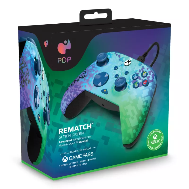“PDP Rematch Advanced” Czarny, Zielony USB Gamepad Analogowy / Cyfrowy PC, Xbox One, Xbox Series S, Xbox Series X