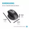 Mysz bezprzewodowa HP 930 Creator, praworęczna, Bluetooth, 3000 DPI, srebrna