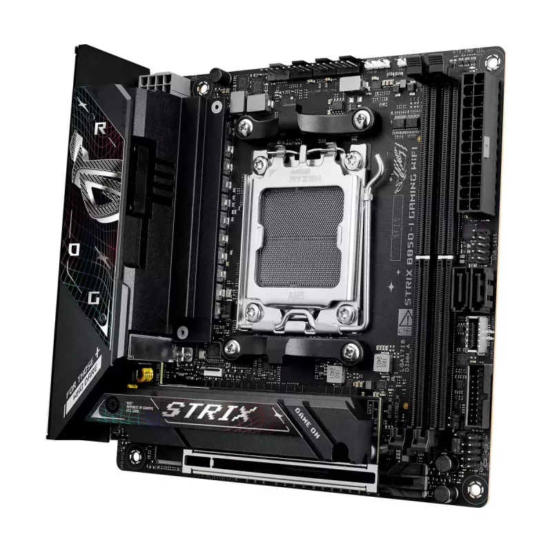 Płyta główna ASUS ROG STRIX B850-I GAMING WIFI, AMD B850, Socket AM5, mini ITX, 2x DDR5, Wi‑Fi 7, 2.5Gb LAN