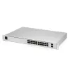Przełącznik zarządzalny UBIQUITI USW-PRO-24-EU — 24× Gigabit RJ-45, 2× SFP+, L2/L3, do montażu w szafie, srebrny