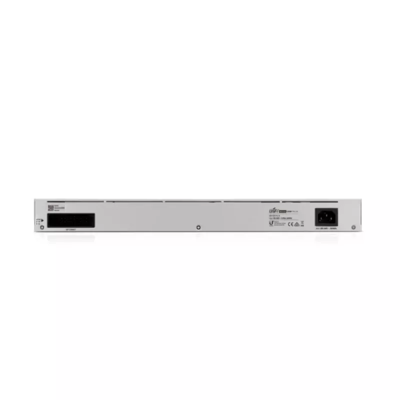 Przełącznik zarządzalny UBIQUITI USW-PRO-24-EU — 24× Gigabit RJ-45, 2× SFP+, L2/L3, do montażu w szafie, srebrny