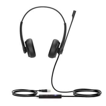 Yealink UH34 Dual Teams Headset, przewodowy, biuro/centrum telefoniczne, 20 - 20000 Hz, 118 g, zestaw słuchawkowy, czarny