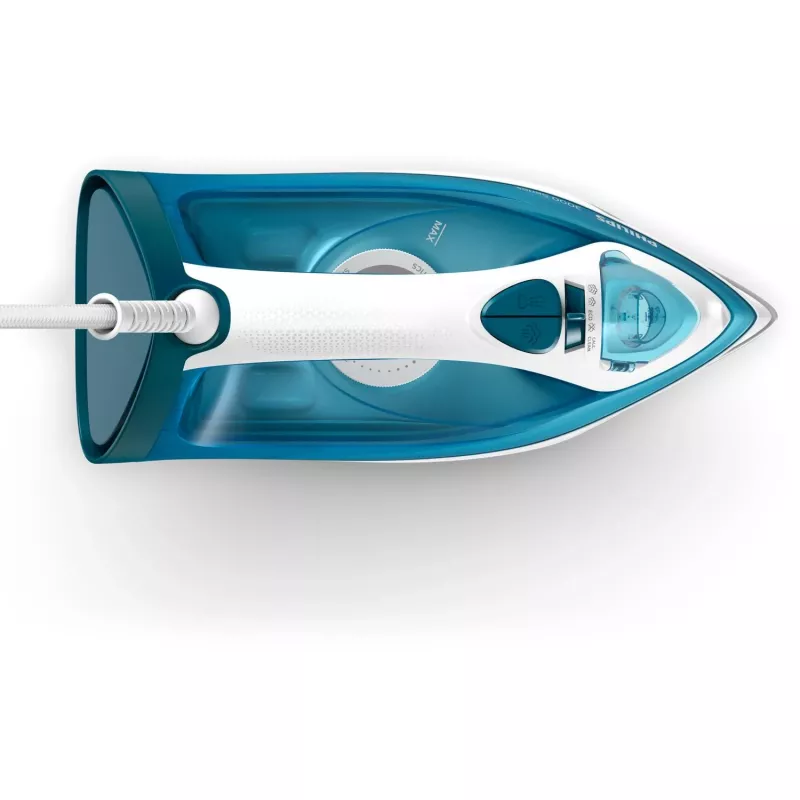 Żelazko parowe Philips DST3011/20 — 2100 W, ceramiczna stopa, zbiornik 0,3 l, przewód 1,9 m, niebieskie