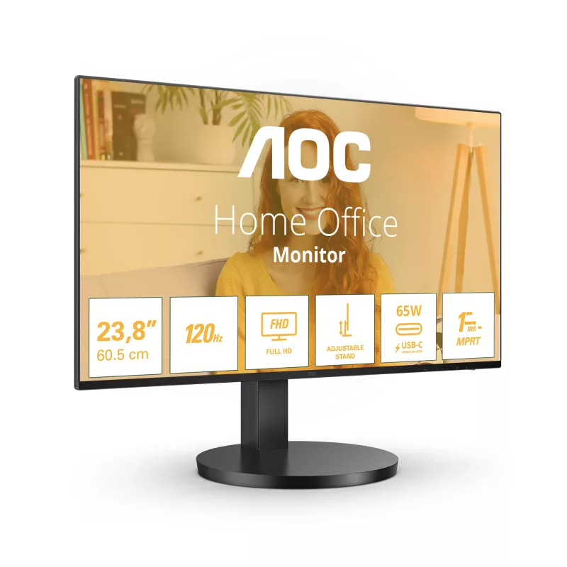 Monitor komputerowy AOC B3 27B3CF2 68,6 cm (27 cali) 1920 x 1080 pikseli Full HD LED Czarny