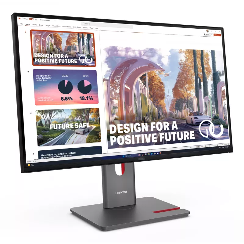 Monitor Lenovo ThinkVision P27QD-40, 68,6 cm (27 cali), 2560 x 1440 pikseli, Wide Quad HD, LED, 6 ms, Czarny