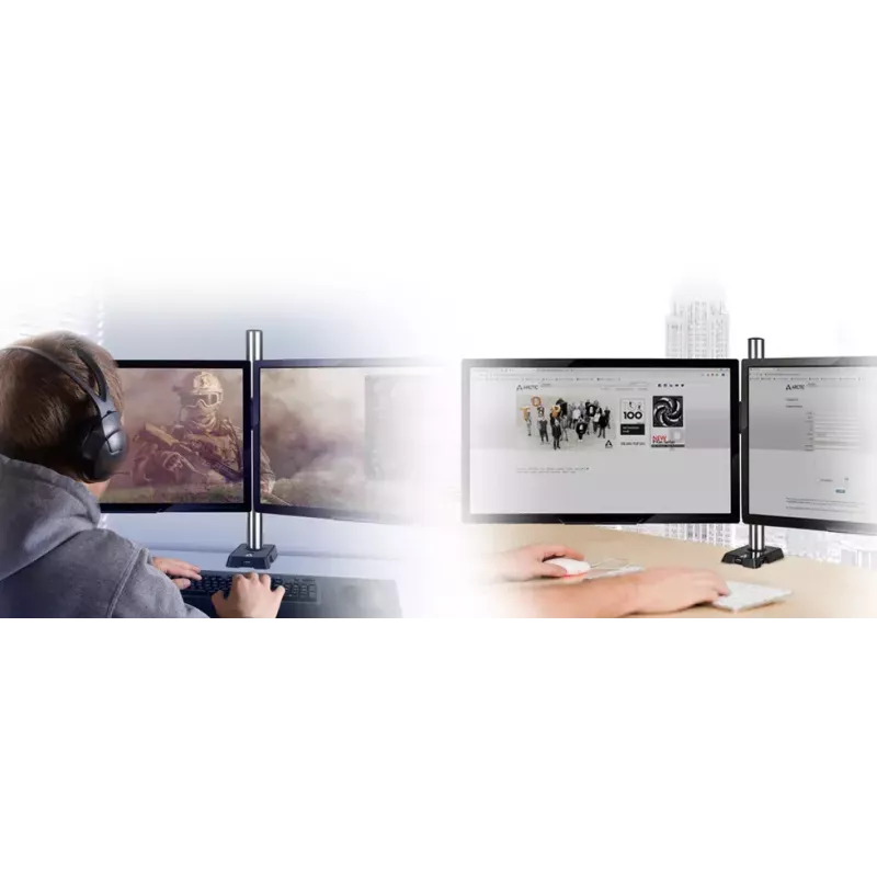 ARCTIC Z2 (Gen 3) - Podwójne ramię do monitorów z hubem USB