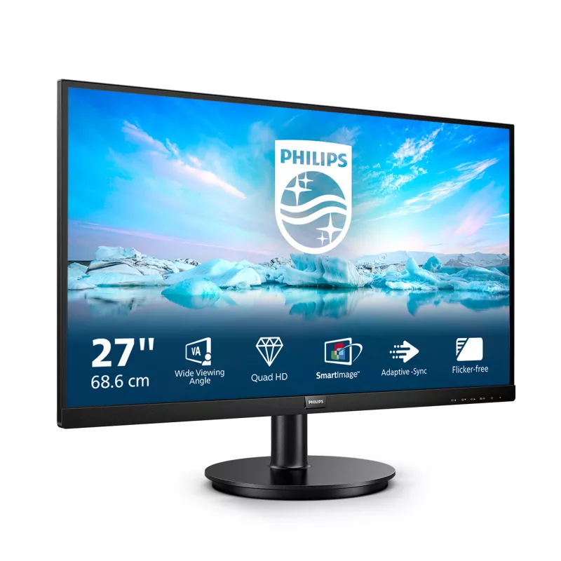 Monitor komputerowy Philips V Line 275V8LA/00, 68.6 cm (27 cali), 2560 x 1440 pikseli, Quad HD, LED, czarny