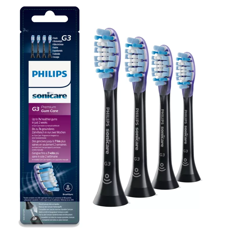 Philips G3 Premium Gum Care HX9054/33 4-pak wymiennych sonicznych końcówek szczoteczki