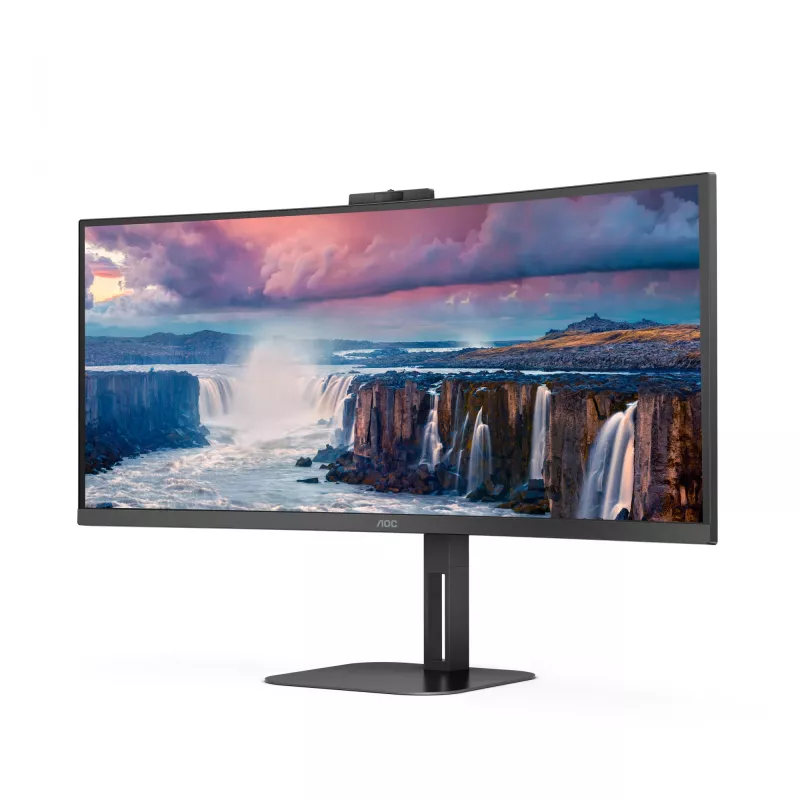 Monitor komputerowy AOC V5 CU34V5CW 86,4 cm (34 cale) 3440 x 1440 pikseli Wide Quad HD LED Czarny