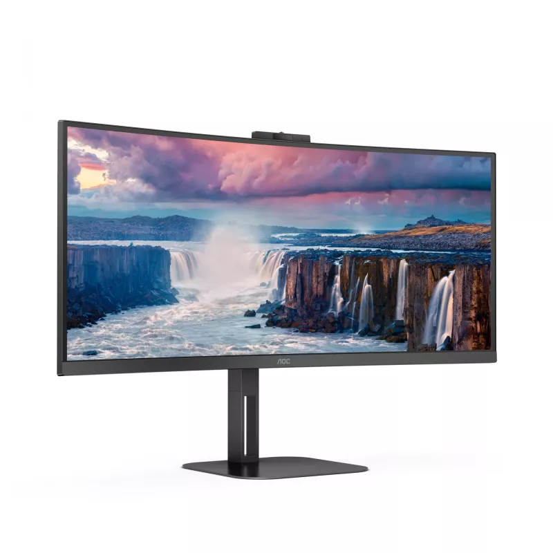 Monitor komputerowy AOC V5 CU34V5CW 86,4 cm (34 cale) 3440 x 1440 pikseli Wide Quad HD LED Czarny