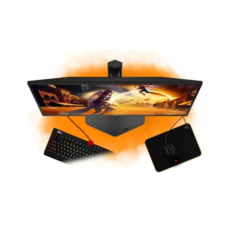 Monitor komputerowy AOC G4 Q25G4SR 62,2 cm (24,5 cala) 2560 x 1440 pikseli Quad HD LED Czarny, Czerwony
