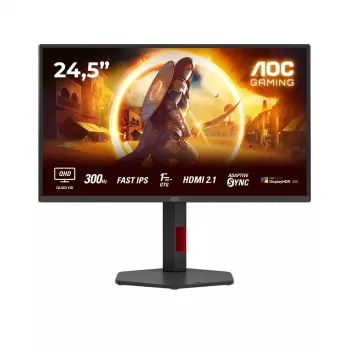 Monitor komputerowy AOC G4 Q25G4SR 62,2 cm (24,5 cala) 2560 x 1440 pikseli Quad HD LED Czarny, Czerwony