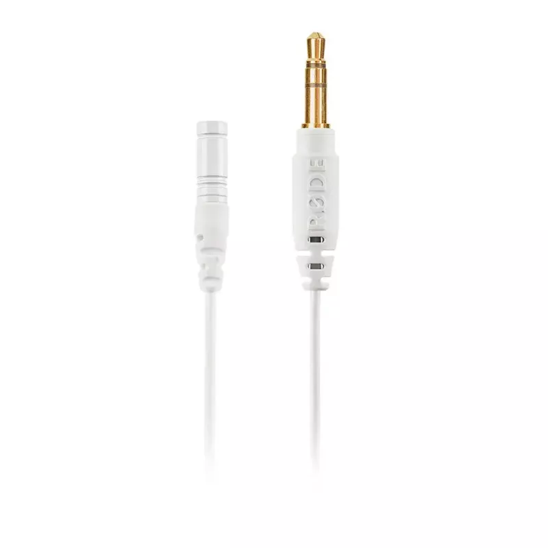 Mikrofon krawatowy RØDE LAVALIER GO — klipsowy, pojemnościowy, dookólny, 3,5 mm, 20–20000 Hz, biały/czarny