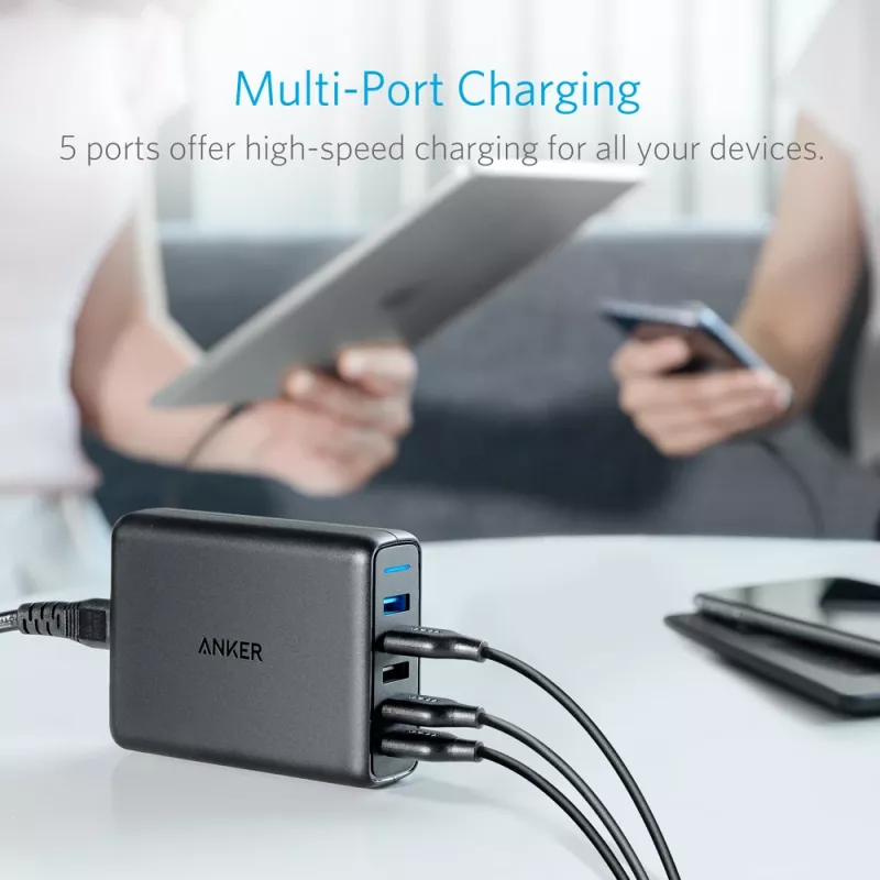 ANKER Powerport Speed 5 2x Quick Charge 3.0 Eu Czarny