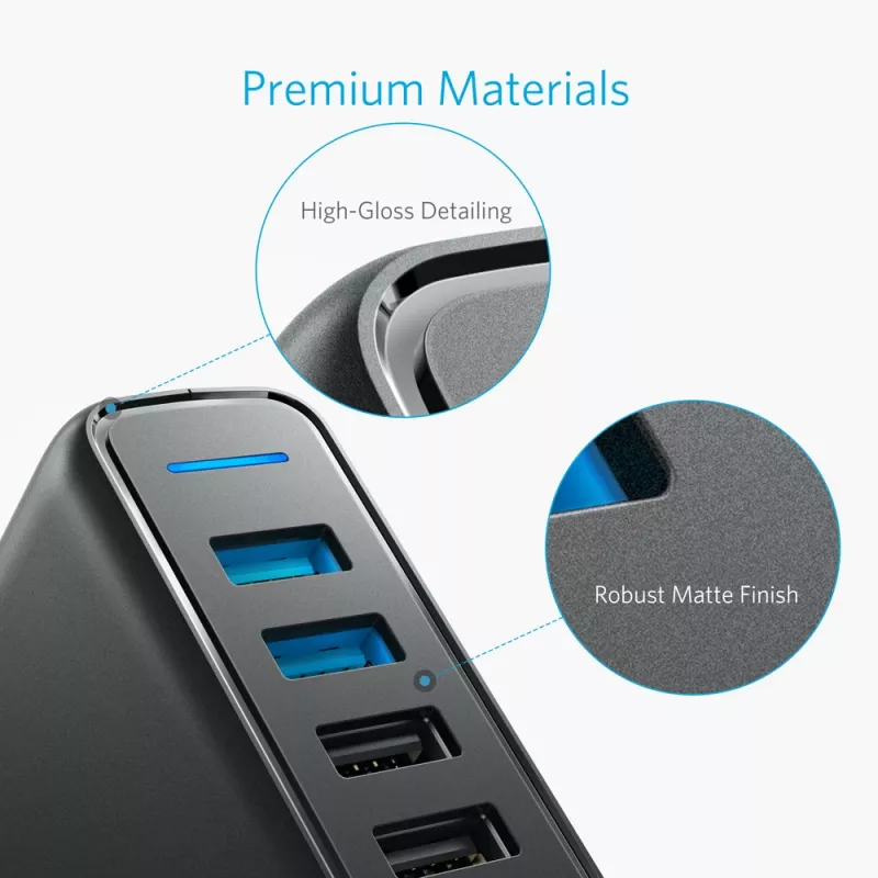 ANKER Powerport Speed 5 2x Quick Charge 3.0 Eu Czarny