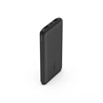 BELKIN 10k Power Bank z USB-C 15 W, dwoma USB-A, kablem USB-A do C 15 cm, czarny