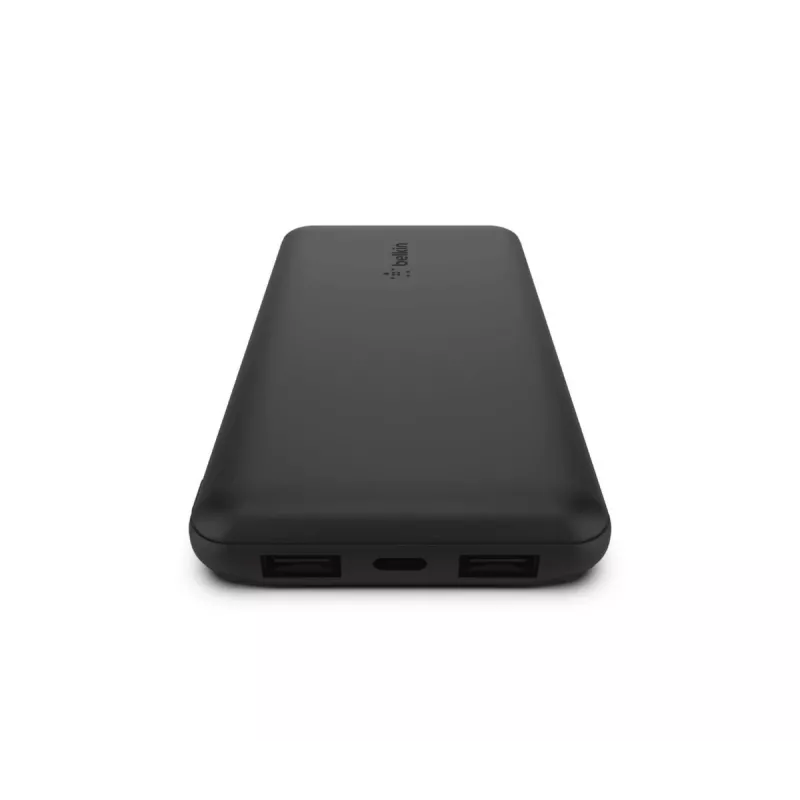 BELKIN 10k Power Bank z USB-C 15 W, dwoma USB-A, kablem USB-A do C 15 cm, czarny