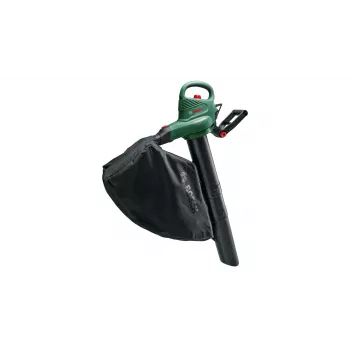 Dmuchawa ręczna Bosch Universal GardenTidy 2300 — 2300 W, 576 m³/h, worek zbiorczy 45 L, 185–285 km/h, funkcja rozdrabniania