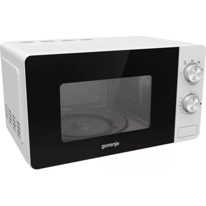 Gorenje Mikrovågsugn MO17E1W, Wolnostojąca, Kuchenka mikrofalowa solo, 17 L, 700 W, Wbudowany wyświetlacz, LED