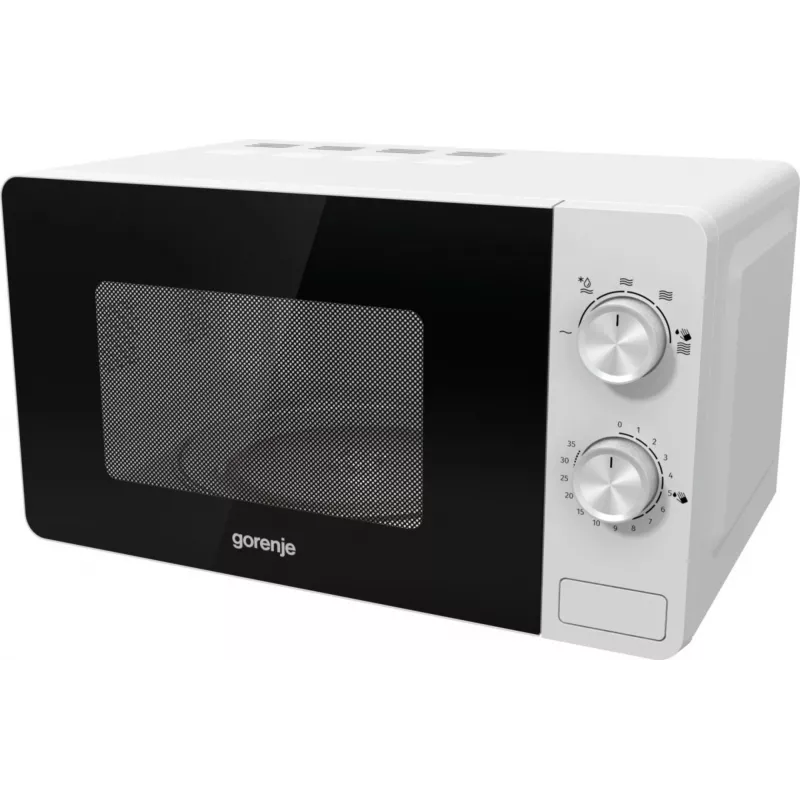 Gorenje Mikrovågsugn MO17E1W, Wolnostojąca, Kuchenka mikrofalowa solo, 17 L, 700 W, Wbudowany wyświetlacz, LED