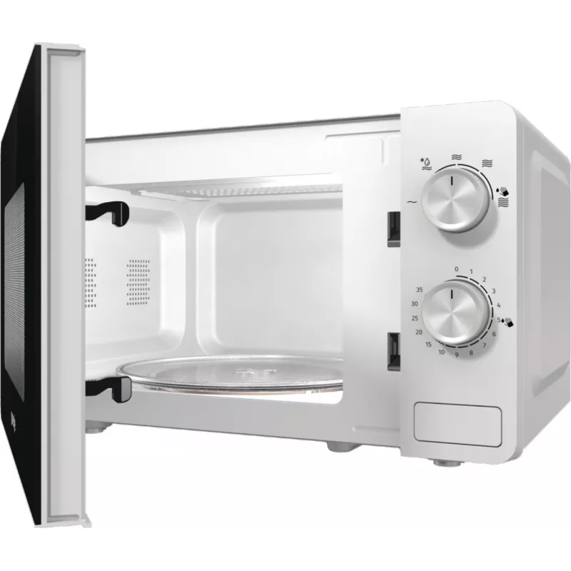 Gorenje Mikrovågsugn MO17E1W, Wolnostojąca, Kuchenka mikrofalowa solo, 17 L, 700 W, Wbudowany wyświetlacz, LED