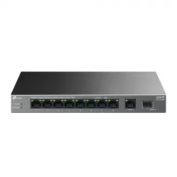 Przełącznik niezarządzalny TP-LINK LS1210GP 10-portowy Gigabit, 8× PoE+ (61 W łącznie), 1× SFP, 9× RJ‑45 Gigabit