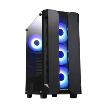 Obudowa PC CHIEFTEC GS-01B-OP Tower Czarna — hartowane szkło, wentylatory RGB, obsługuje ATX/Micro-ATX, GPU do 320 mm