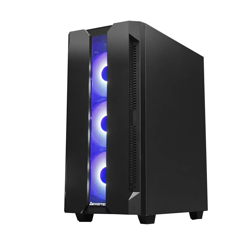 Obudowa PC CHIEFTEC GS-01B-OP Tower Czarna — hartowane szkło, wentylatory RGB, obsługuje ATX/Micro-ATX, GPU do 320 mm