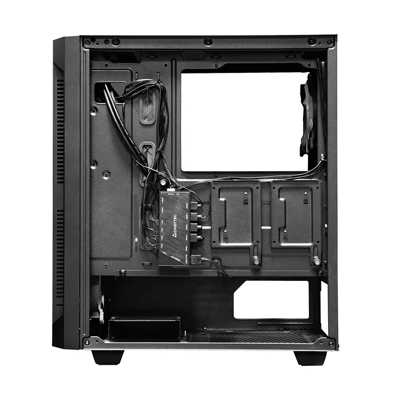 Obudowa PC CHIEFTEC GS-01B-OP Tower Czarna — hartowane szkło, wentylatory RGB, obsługuje ATX/Micro-ATX, GPU do 320 mm