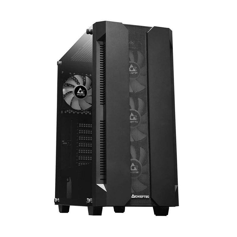 Obudowa PC CHIEFTEC GS-01B-OP Tower Czarna — hartowane szkło, wentylatory RGB, obsługuje ATX/Micro-ATX, GPU do 320 mm