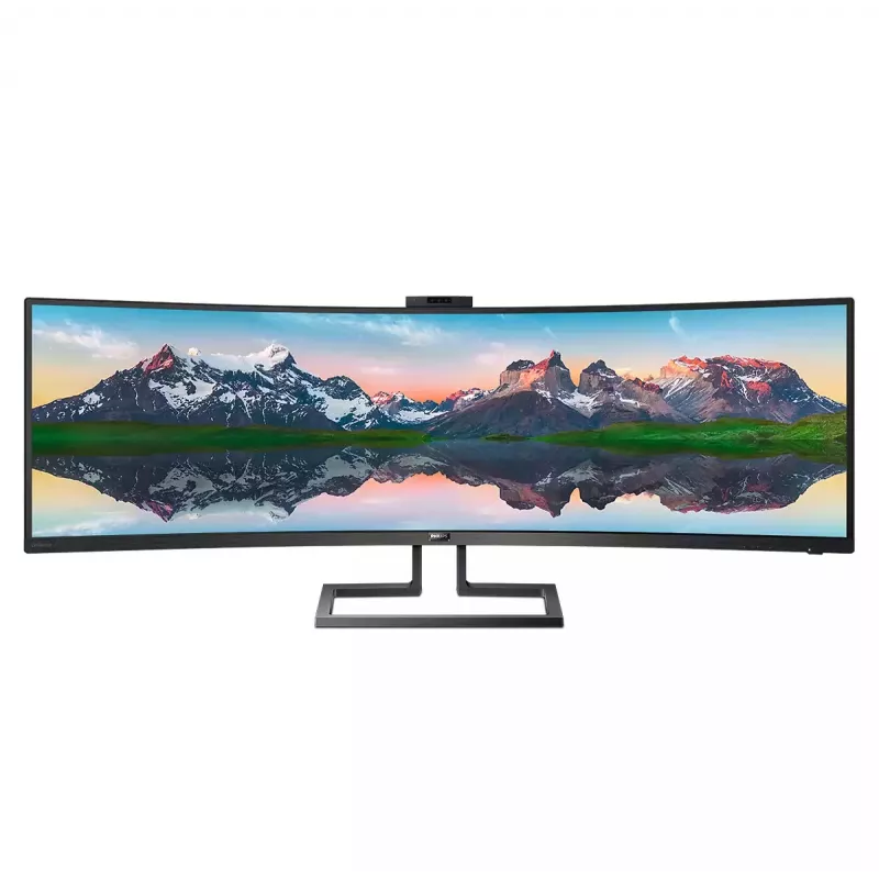 Philips P Line 32:9 SuperWide zakrzywiony wyświetlacz LCD 499P9H/00, 124 cm (48,8 cala), 5120 x 1440 pikseli, UltraWide Dual Quad HD, LCD, 5 ms, Czarny